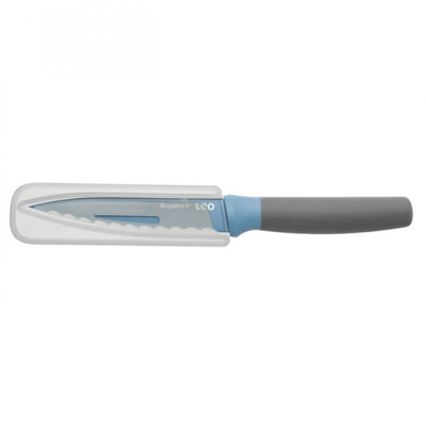 BergHOFF LEO universal knife with serrated blade and coating, blue, 11.5 cm