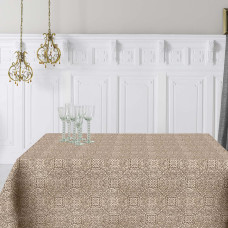 Скатерть Aitana textil Arp Braun, жаккард, 140 х 140 cм