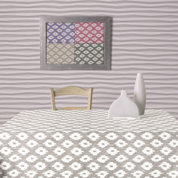 Aitana textil Barcelo Gris tablecloth, polycotton, 140 x 140 cm