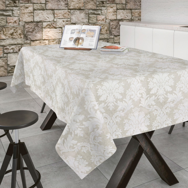 Скатертина Aitana textil Bury Lino, жакард, 140 х 140 cм