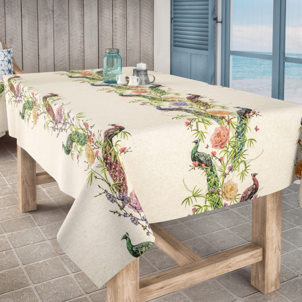 Скатертина Aitana textil Digital Lino 510 в рулоні, полікотон, ширина 140 см