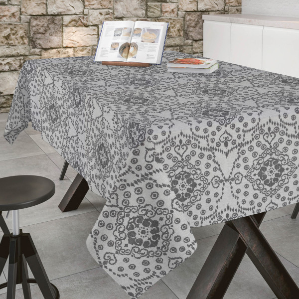 Скатерть Aitana textil Giotto Choco, поликотон, 140 х 140 cм