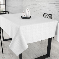 Скатертина Aitana textil Janco Blanco, жакард люрекс, 140 х 250 cм