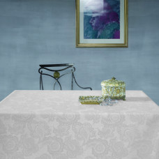 Скатертина Aitana textil Klimt Blanco, жакард, 140 х 250 cм
