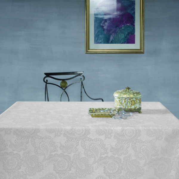 Aitana textil Klimt Blanco tablecloth, jacquard, 160 x 300 cm