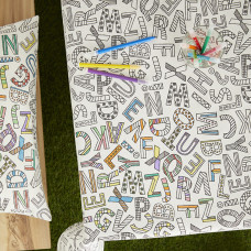 Скатертина Atenas Home Textile Alphabet, бавовна з покриттям, 150 х 200 см