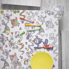 Скатертина Atenas Home Textile Animals, бавовна з покриттям, 140 x 140 см