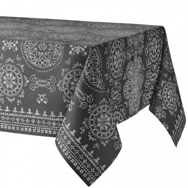 Скатертина Atenas Home Textile Argos Gris, бавовна з покриттям, 100 х 150 см