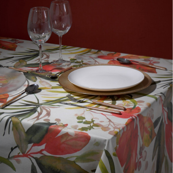 Скатертина Atenas Home Textile Bromelia, бавовна з покриттям, 100 х 150 см