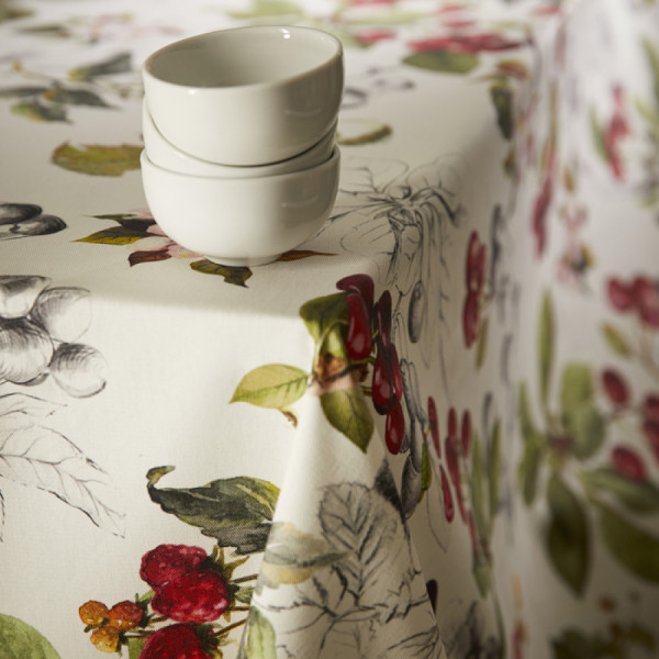 Скатертина Atenas Home Textile Cerezas, бавовна з покриттям, 150 х 150 см