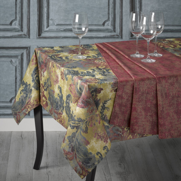 Скатертина Atenas Home Textile Mimasaka Grana, бавовна з покриттям, 150 x 150 см