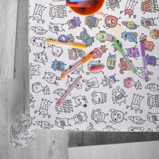 Скатертина Atenas Home Textile Monsters, бавовна з покриттям, 140 x 140 см