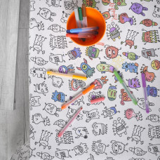 Скатертина Atenas Home Textile Monsters, бавовна з покриттям, 140 x 200 см