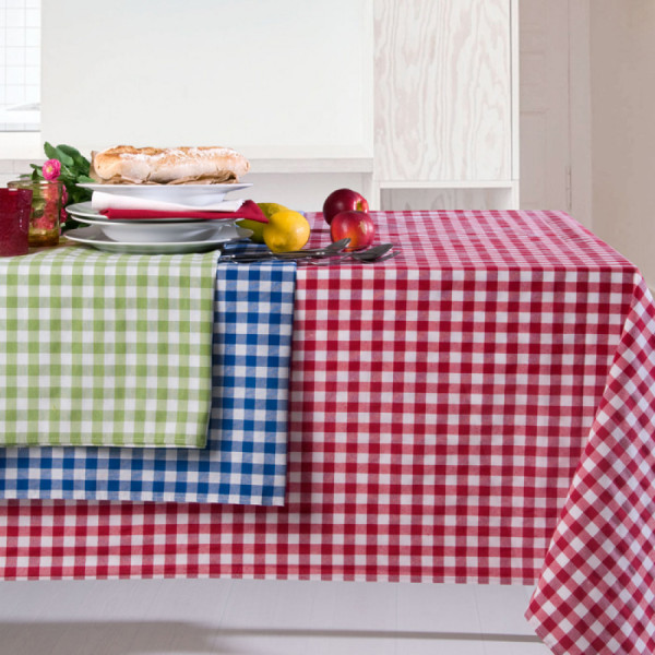 Скатертина Atenas Home Textile Sara Azul, бавовна з покриттям, 150 х 150 см
