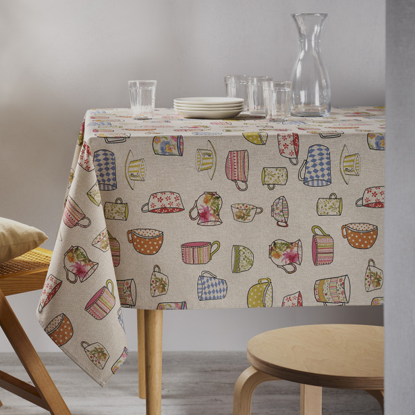 Скатертина Atenas Home Textile Tazas, бавовна з покриттям, 100 х 150 см