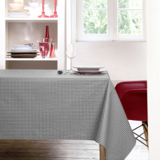 Скатертина Atenas Home Textile Vichy Gris, бавовна з покриттям, 160 х 160 см