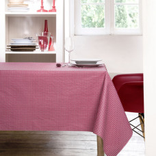 Скатертина Atenas Home Textile Vichy Rosa, бавовна з покриттям, 160 х 160 см