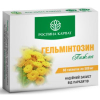 Гельмінтозин пижма Рослина Карпат - таблетки від глистів 60 шт - захист від паразитів в організмі людини