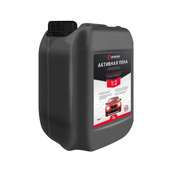Active foam 5 l, ready to use or 1:2, for contactless washing with a high-pressure device Intertool FS-9005