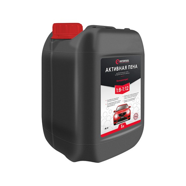 Active foam 5 l, concentrate 1:8 - 1:12, for non-contact washing with a high-pressure device Intertool FS-9025