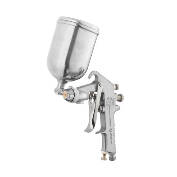 Paint gun pneumatic HP, nozzle 1.5 mm, upper metal tank 400 ml, 5 bar Intertool PT-0202
