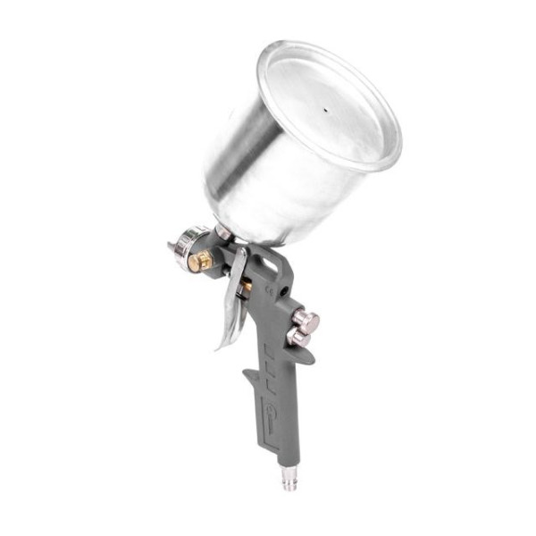 Paint gun pneumatic HP, nozzle 1.5 mm, upper metal tank 600 ml, 5 bar Intertool PT-0205