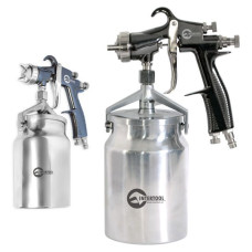 Paint gun pneumatic HP, nozzle 1.8 mm, lower metal tank 1000 ml, 5 bar Intertool PT-0140