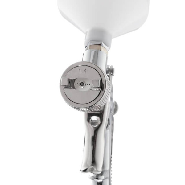 Paint gun pneumatic HP, nozzle 1.4 mm, upper plastic tank 600 ml, 5 bar Intertool PT-0112