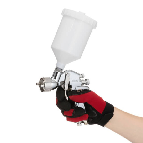 Paint gun pneumatic HP, nozzle 1.4 mm, upper plastic tank 600 ml, 5 bar Intertool PT-0112