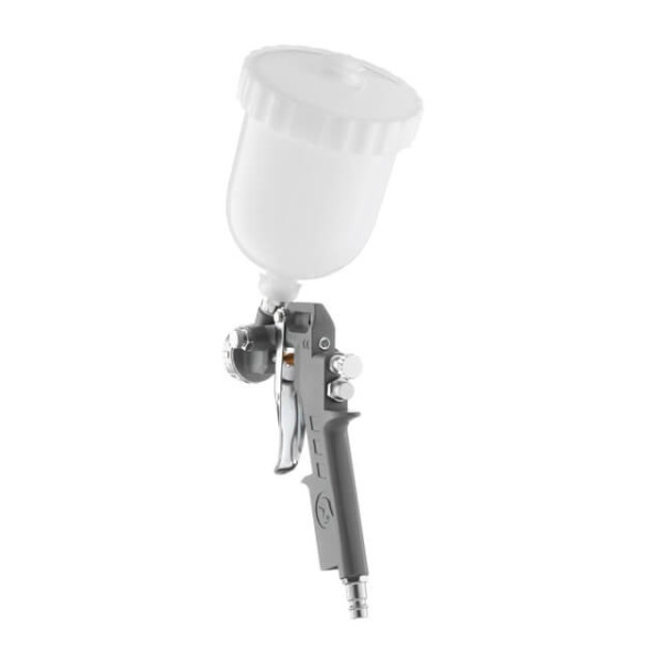 Paint gun pneumatic HP, nozzle 1.5 mm, upper plastic tank 600 ml, 5 bar Intertool PT-0204