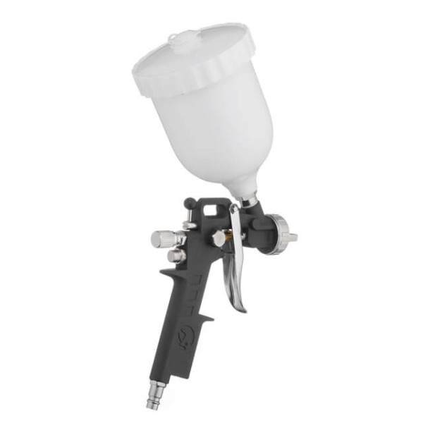 Paint gun pneumatic HP, nozzle 1.5 mm, upper plastic tank 600 ml, 3 adjustments, 5 bar Intertool PT-0210