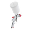 HVLP pneumatic spray gun with three sets of nozzles - 1.3 mm, 1.4 mm, 1.7 mm, plastic tank, 3 bar Intertool PT-0153