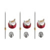 HVLP pneumatic spray gun with three sets of nozzles - 1.3 mm, 1.4 mm, 1.7 mm, plastic tank, 3 bar Intertool PT-0153