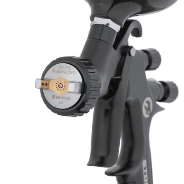 Пневматический краснопульт HVLP BLACK M-DIAMOND профессиональный Intertool PT-0163