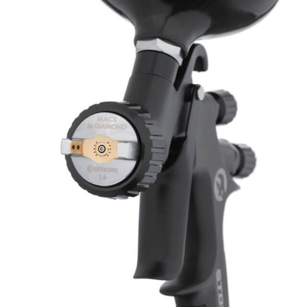 Пневматический краснопульт HVLP BLACK M-DIAMOND, форсунка 1.4 мм Intertool PT-0164