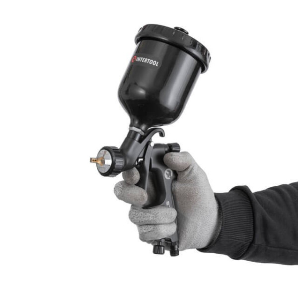 Пневматический краснопульт HVLP BLACK M-DIAMOND, форсунка 1.4 мм Intertool PT-0164