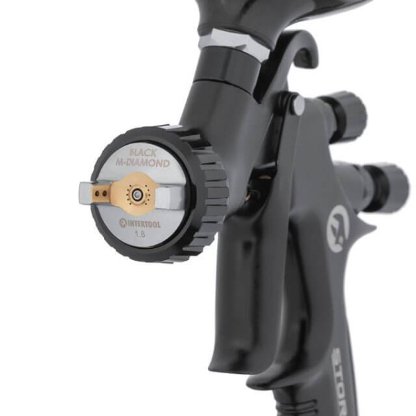 Пневматический краснопульт HVLP BLACK M-DIAMOND профессиональный Intertool PT-0168