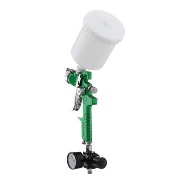 HVLP pneumatic spray gun, nozzle 1.3 mm, upper plastic tank 600 ml, 3 bar Intertool PT-0102