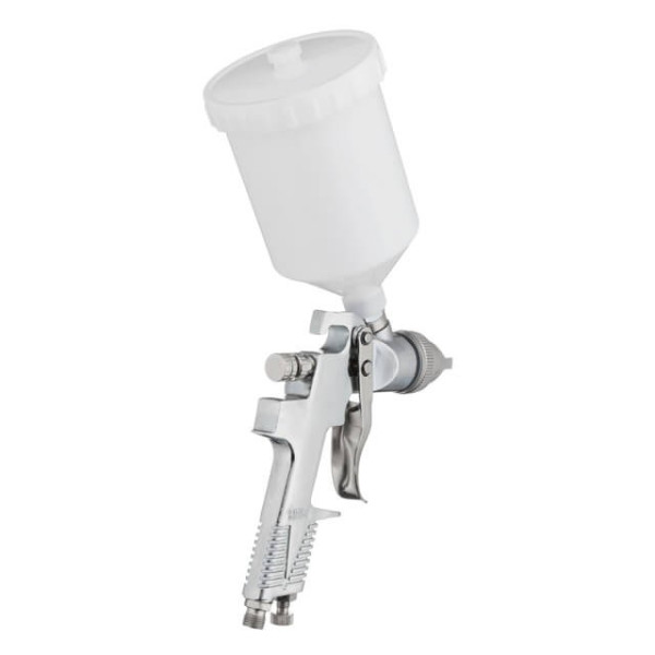 HVLP pneumatic spray gun, nozzle 1.3 mm, upper plastic tank 600 ml, 3 bar Intertool PT-0106