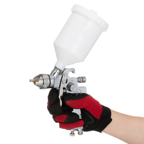 HVLP pneumatic spray gun, nozzle 1.3 mm, upper plastic tank 600 ml, 3 bar Intertool PT-0106