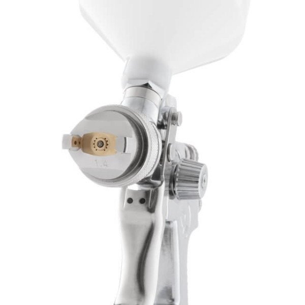 HVLP pneumatic spray gun, nozzle 1.4 mm, upper plastic tank 600 ml, 3 bar Intertool PT-0103
