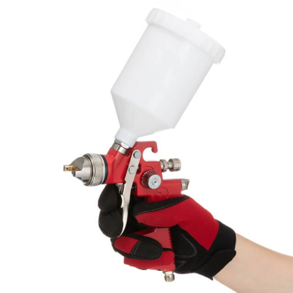Paint gun pneumatic HVLP nozzle 1.4 mm, upper plastic tank 600 ml, 3 bar Intertool PT-0104