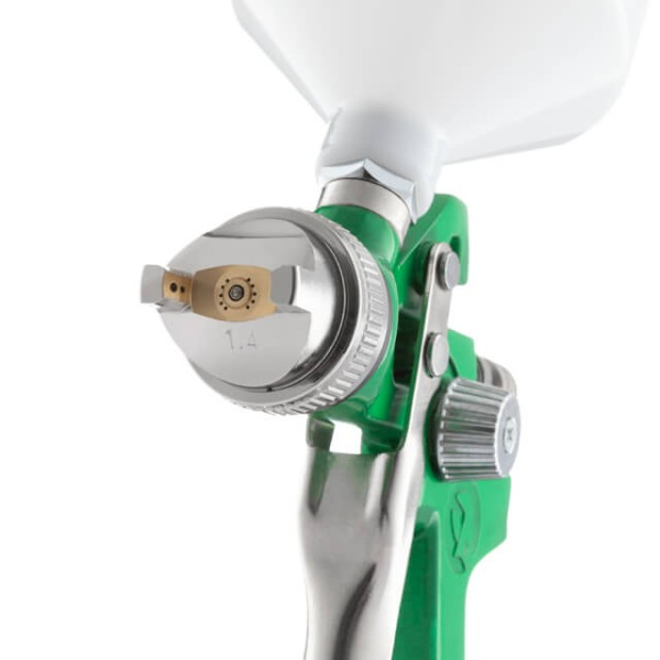 HVLP pneumatic spray gun, nozzle 1.4 mm, upper plastic tank 600 ml, 3 bar Intertool PT-0118