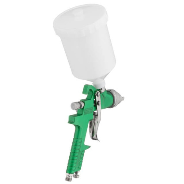 HVLP pneumatic spray gun, nozzle 1.4 mm, upper plastic tank 600 ml, 3 bar Intertool PT-0118