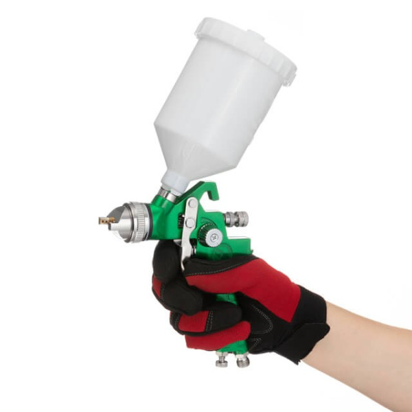 HVLP pneumatic spray gun, nozzle 2.0 mm, upper plastic tank 600 ml, 3 bar Intertool PT-0120