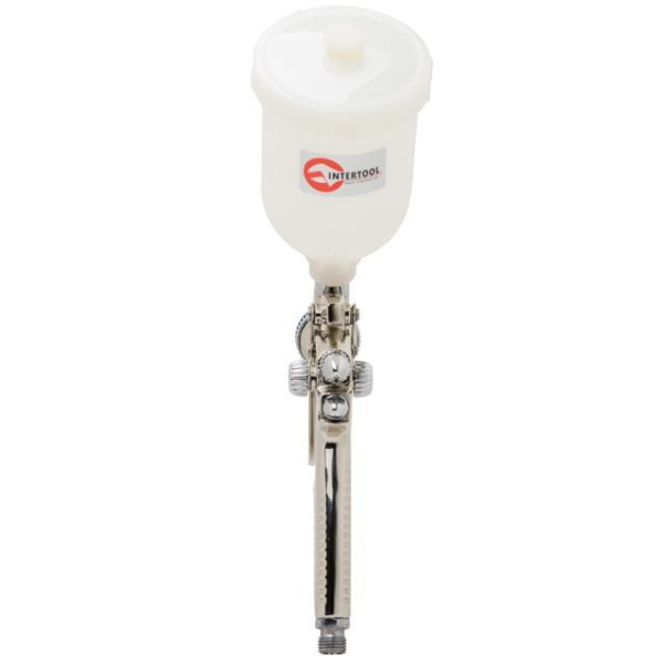 Paint sprayer pneumatic HVLP II MINI professional, nozzle 0.8 mm, upper plastic tank 250 ml, 2-2.5 bar Intertool PT-0128
