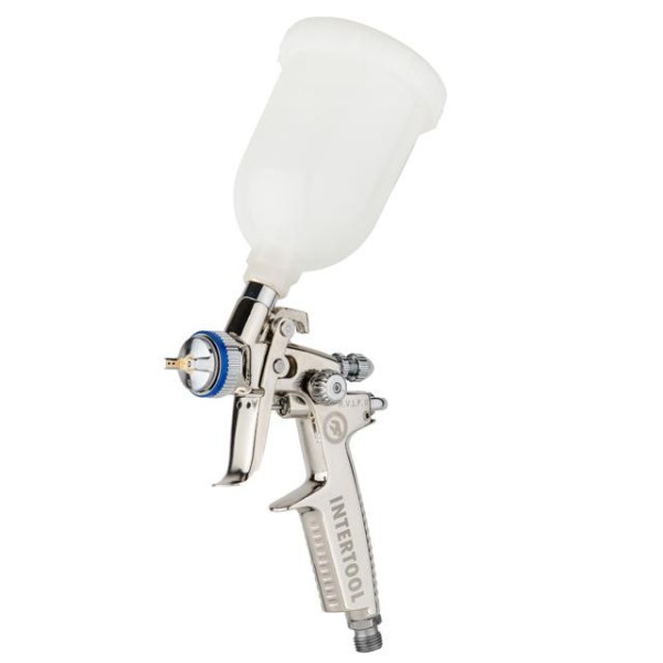 Paint sprayer pneumatic HVLP II MINI professional, nozzle 0.8 mm, upper plastic tank 250 ml, 2-2.5 bar Intertool PT-0128