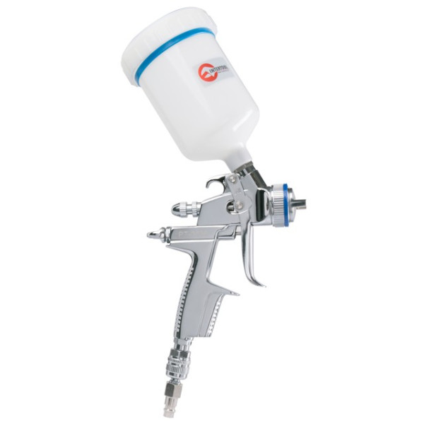 Paint gun pneumatic HVLP II professional, nozzle 1.3 mm, upper plastic tank 600 ml, 2 bar Intertool PT-0105