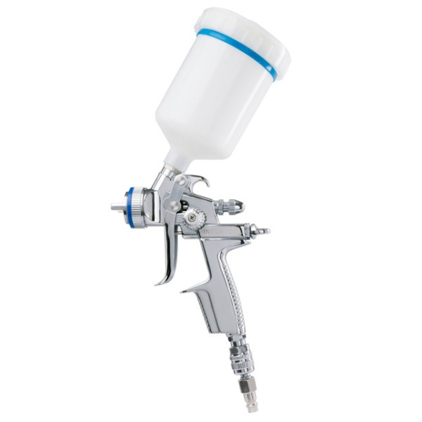 Paint gun pneumatic HVLP II professional, nozzle 1.3 mm, upper plastic tank 600 ml, 2 bar Intertool PT-0105