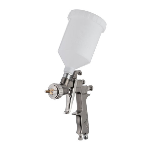 Paint gun pneumatic LVLP, nozzle 1.3 mm, upper plastic tank 600 ml, 2 bar STORM Intertool PT-0138